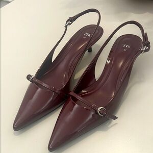 Zara Kitten Sling Back Heels